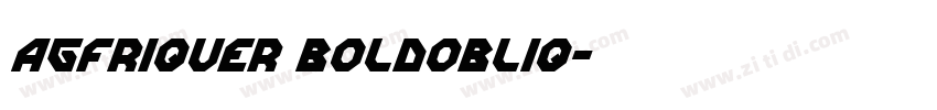 AGFriquer BoldObliq字体转换